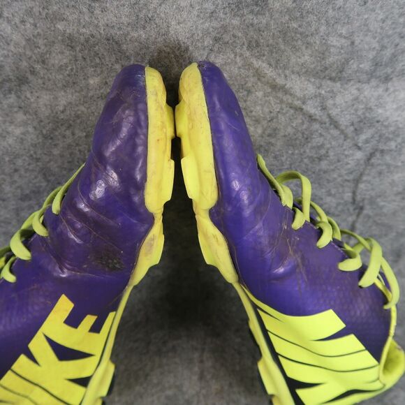 Nike Shoes Kids 5 Cleats Soccer Mercurial FG Sports Athletic Purple Volt Youth - Picture 9 of 16